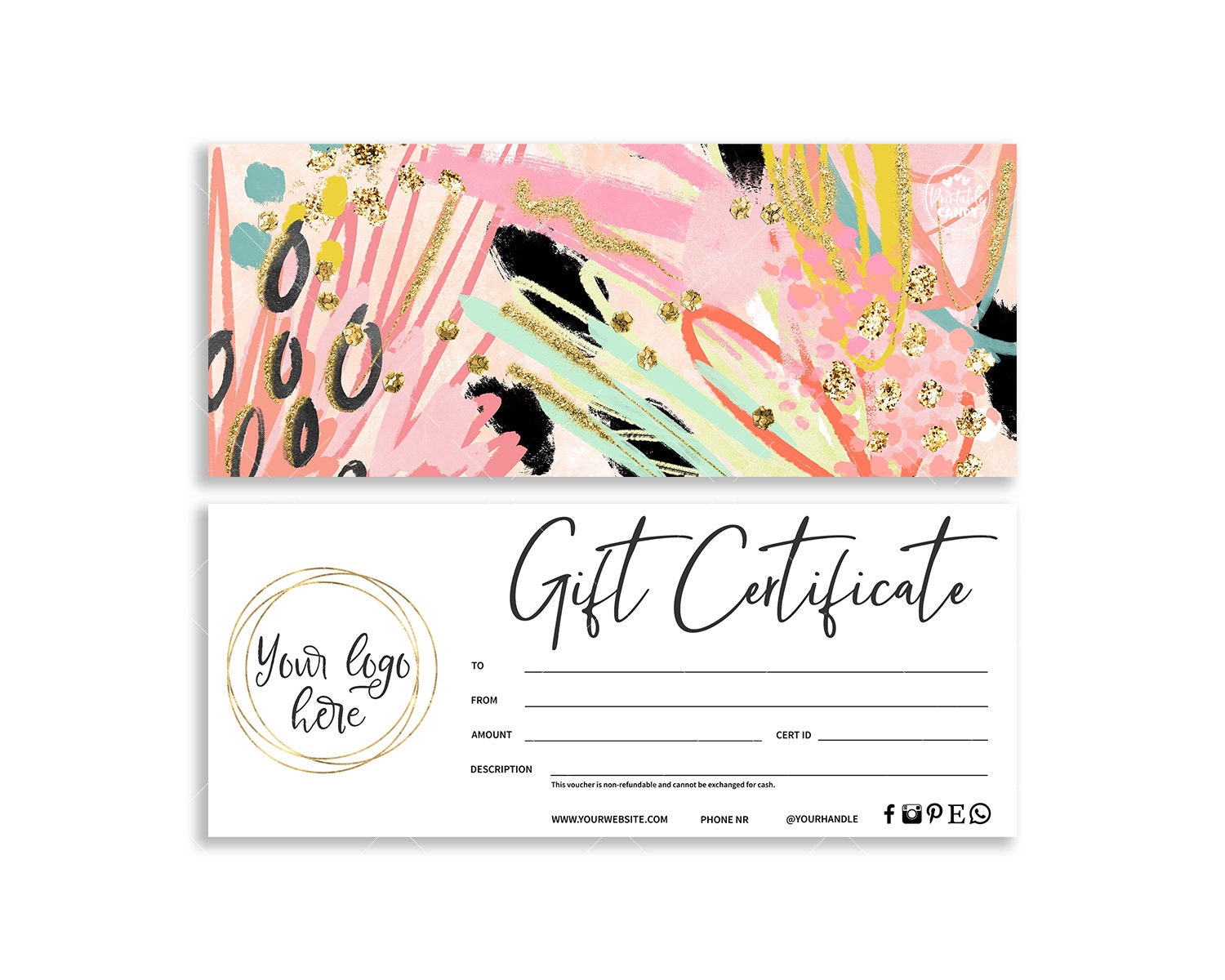 Gift Certificate Template, Abstract