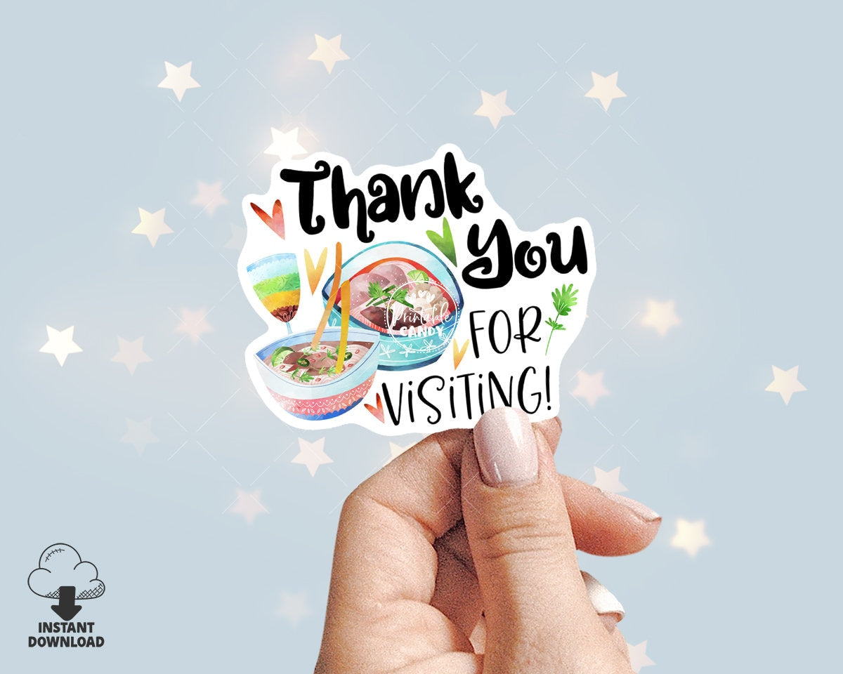 Asian Food Thank You Sticker - Candy Jar Studios