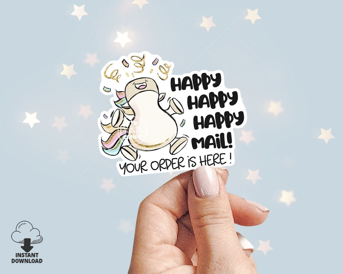 Your Order Is Here Happy Unicorn Sticker