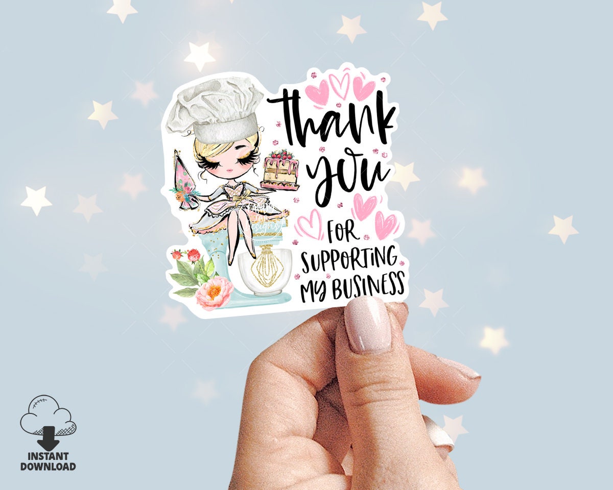 Pastry Baker Thank You Sticker
