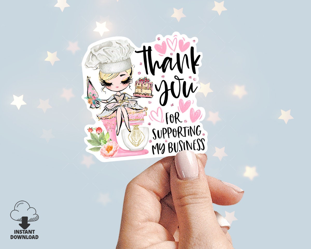 Pastry Baker Thank You Sticker
