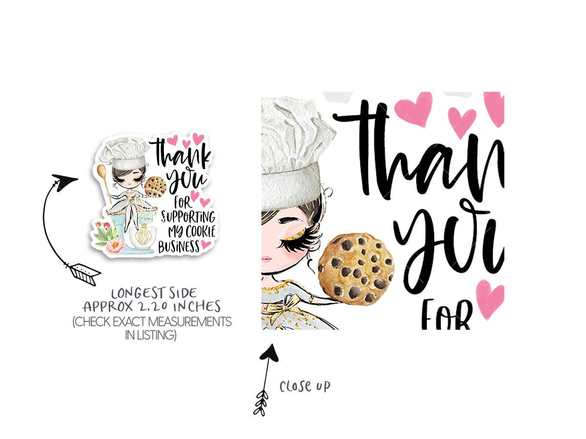 Cookie Baking Thank You Sticker - Candy Jar Studios