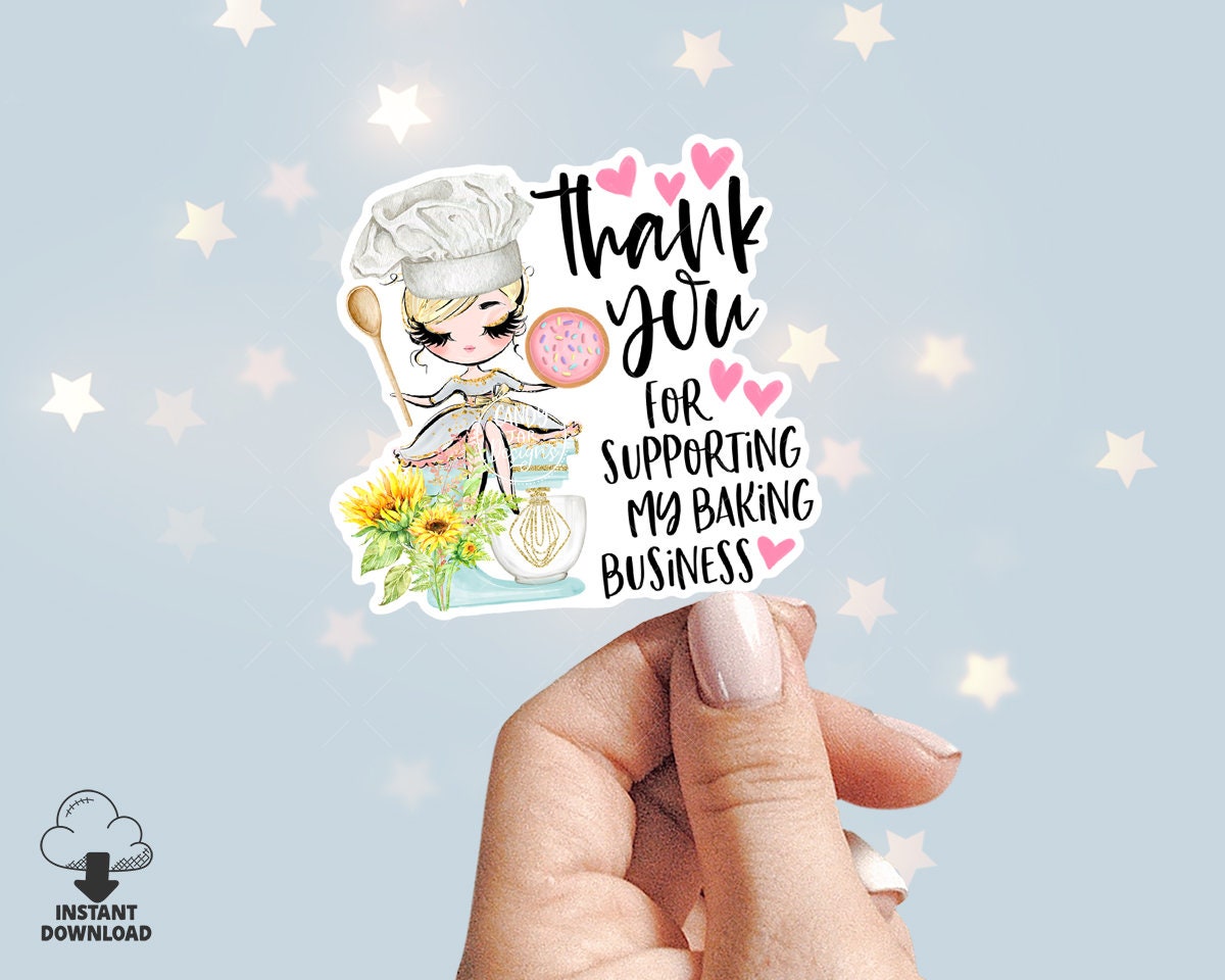 Sugar Cookie Bakery Thank You Sticker