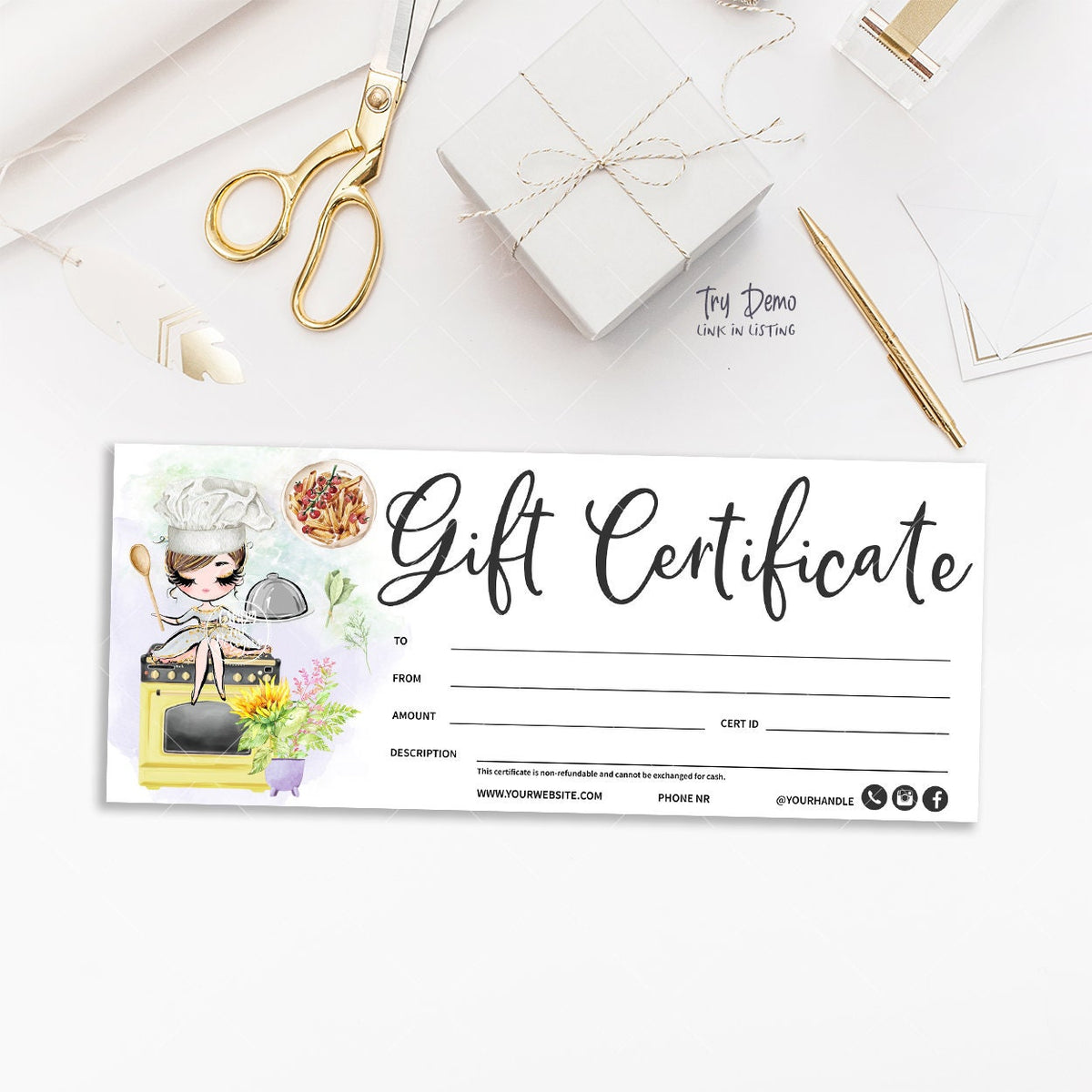 Catering Gift Certificate, Chef