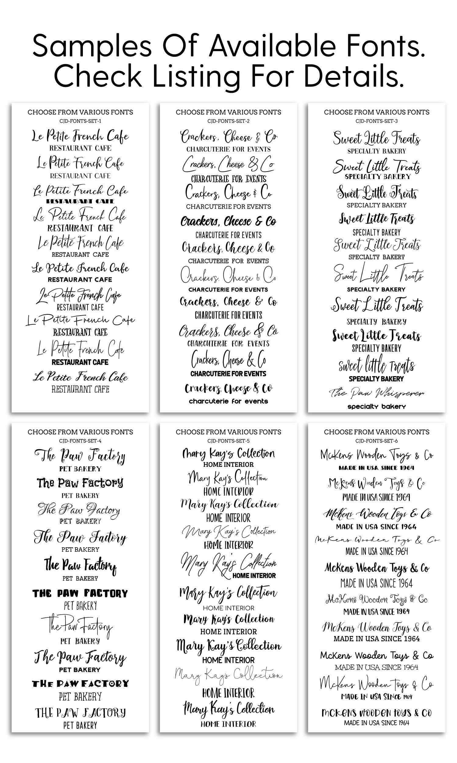 Dog Bakery Tri-Fold Price List, Pet Baker Foldable menu Card - Candy Jar Studios