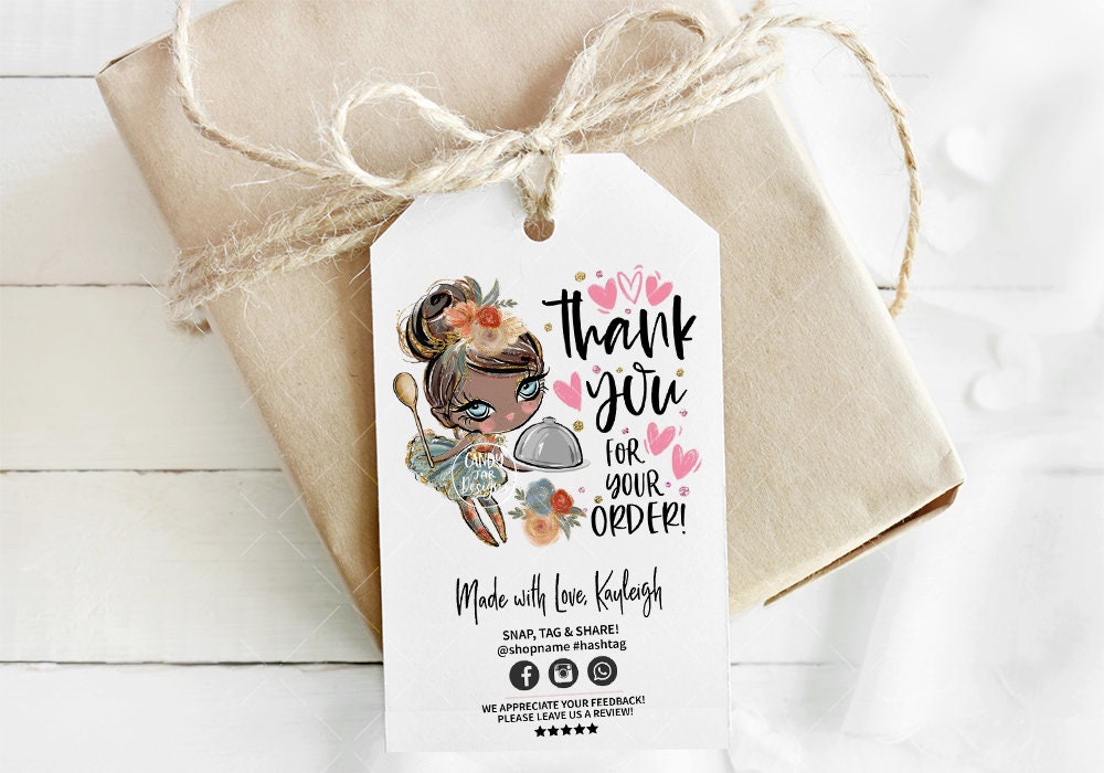 Catering Thanksgiving Thank You Tag, Fairy Food Tag