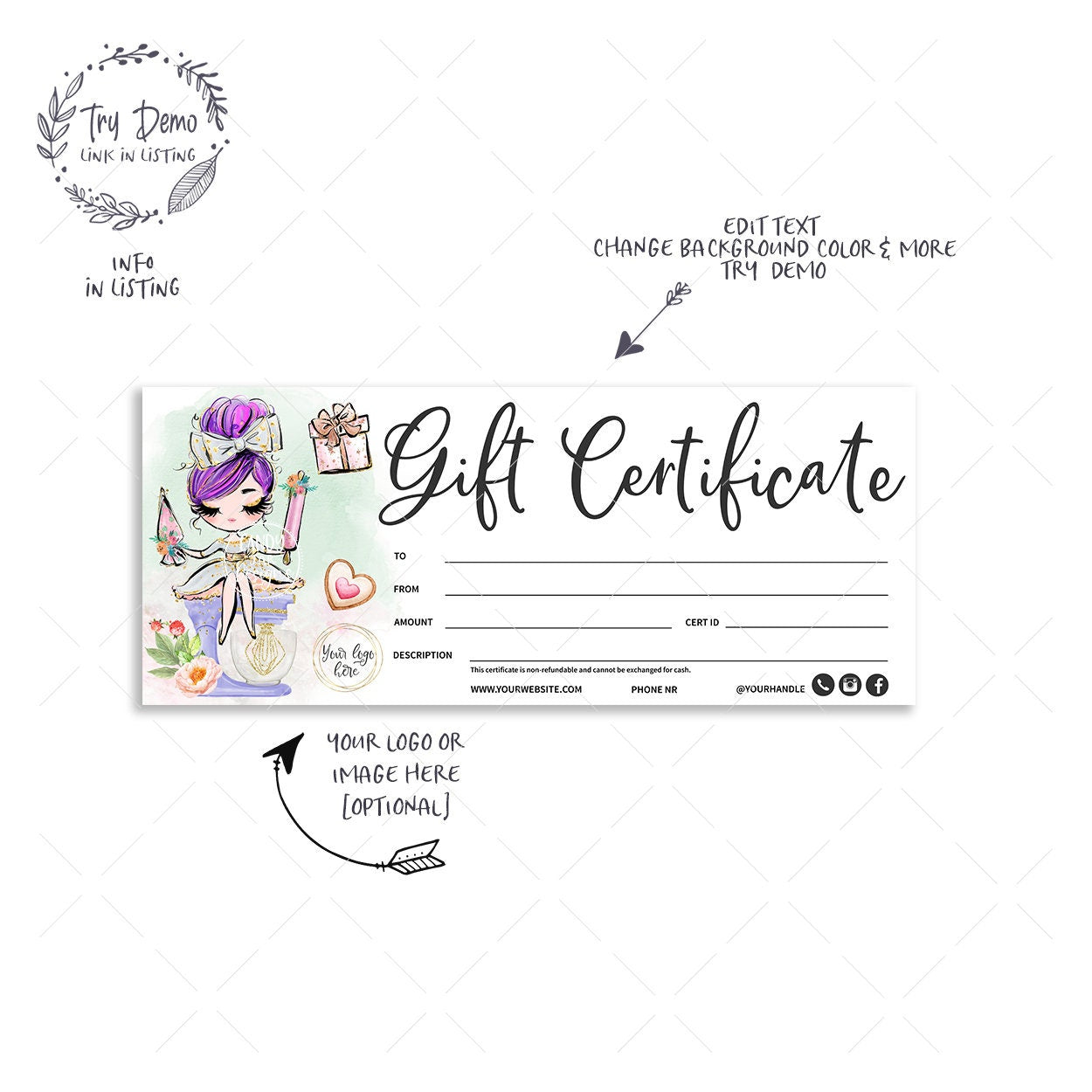 Bakery Gift Certificate - Candy Jar Studios