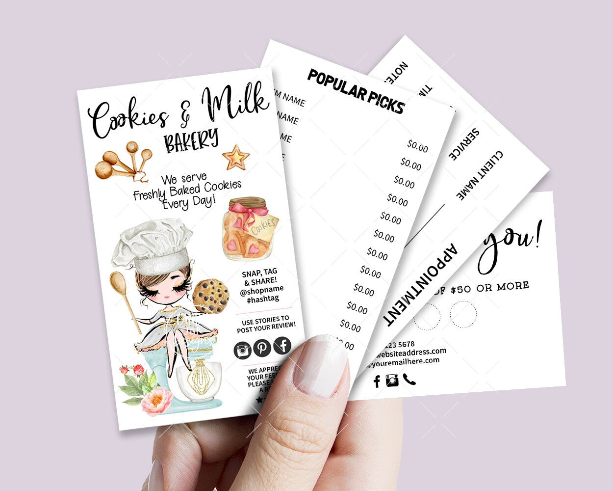 Cookie Baker Business Card Set
