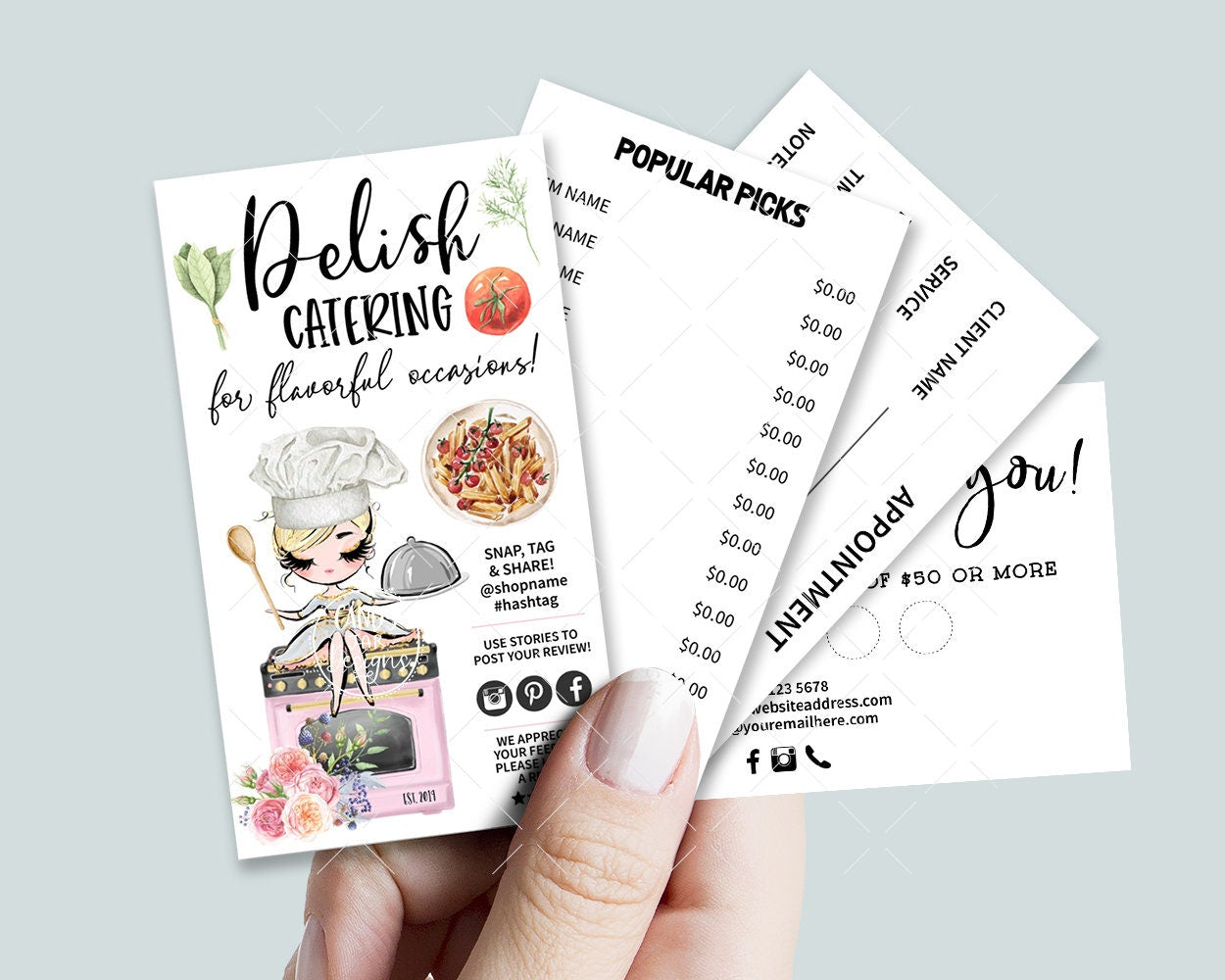 Cooking Business Card Set, Catering