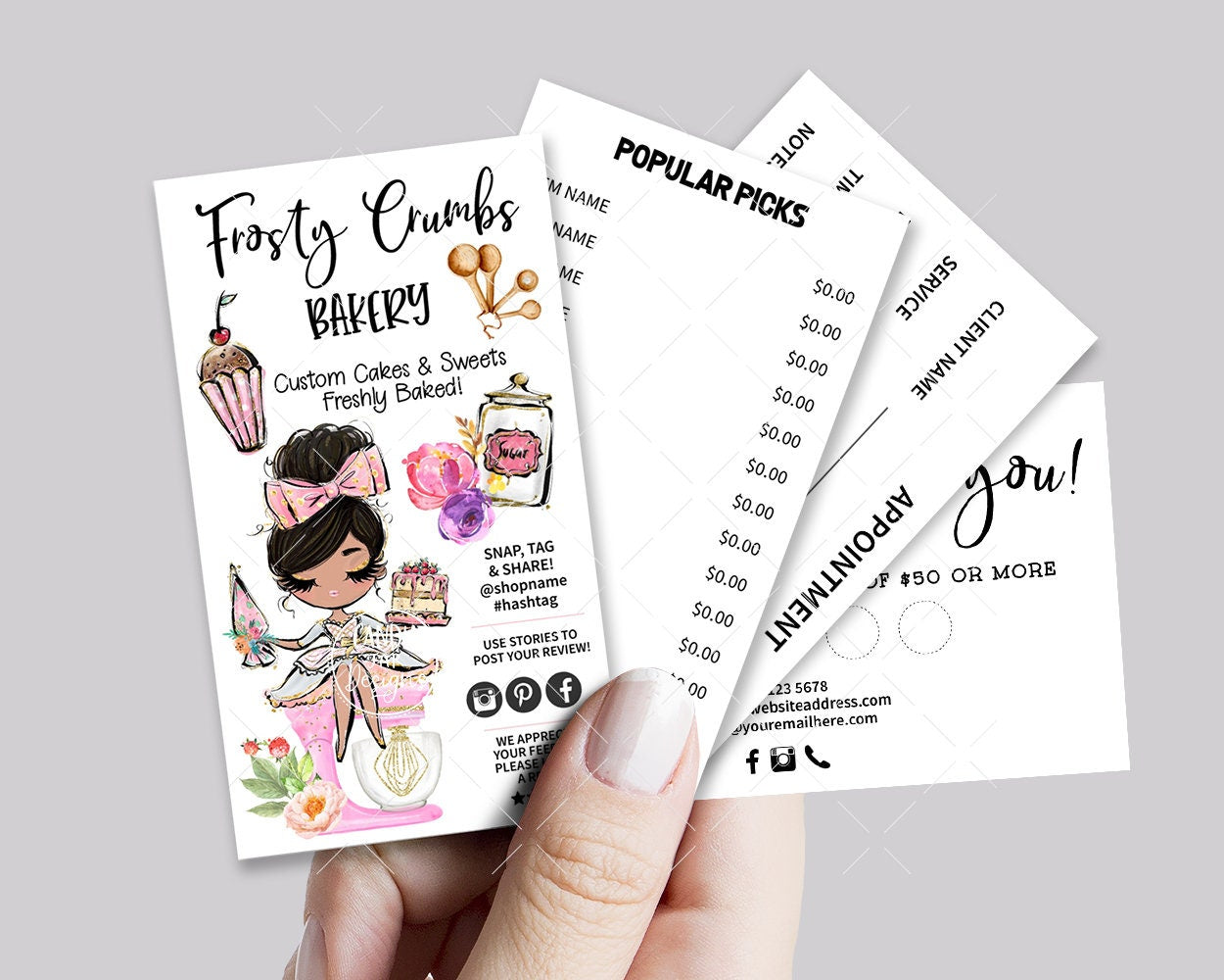 Sweets Treats Bakery Business Card Set