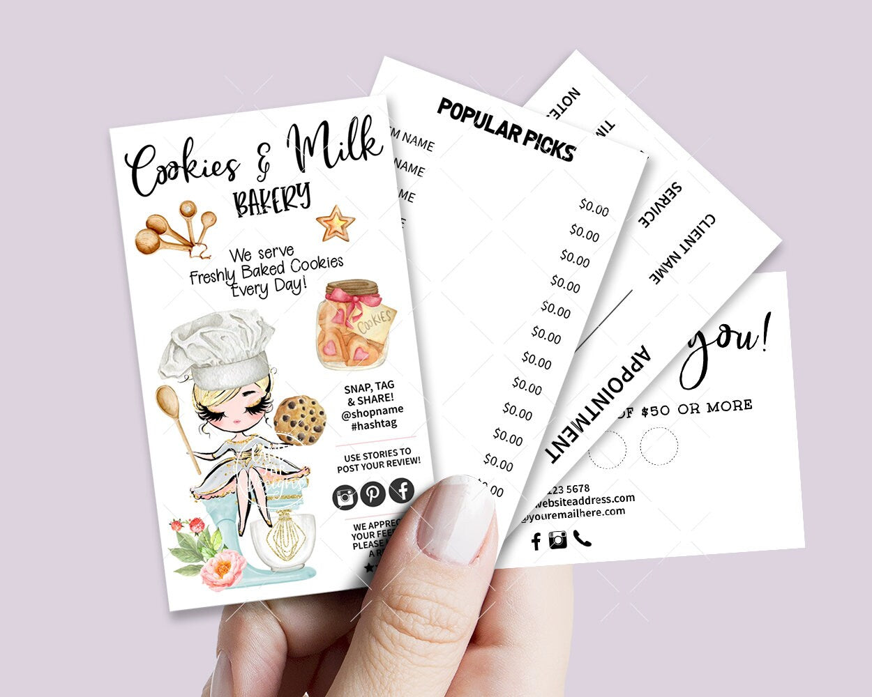 Cookie Baker Business Card Set