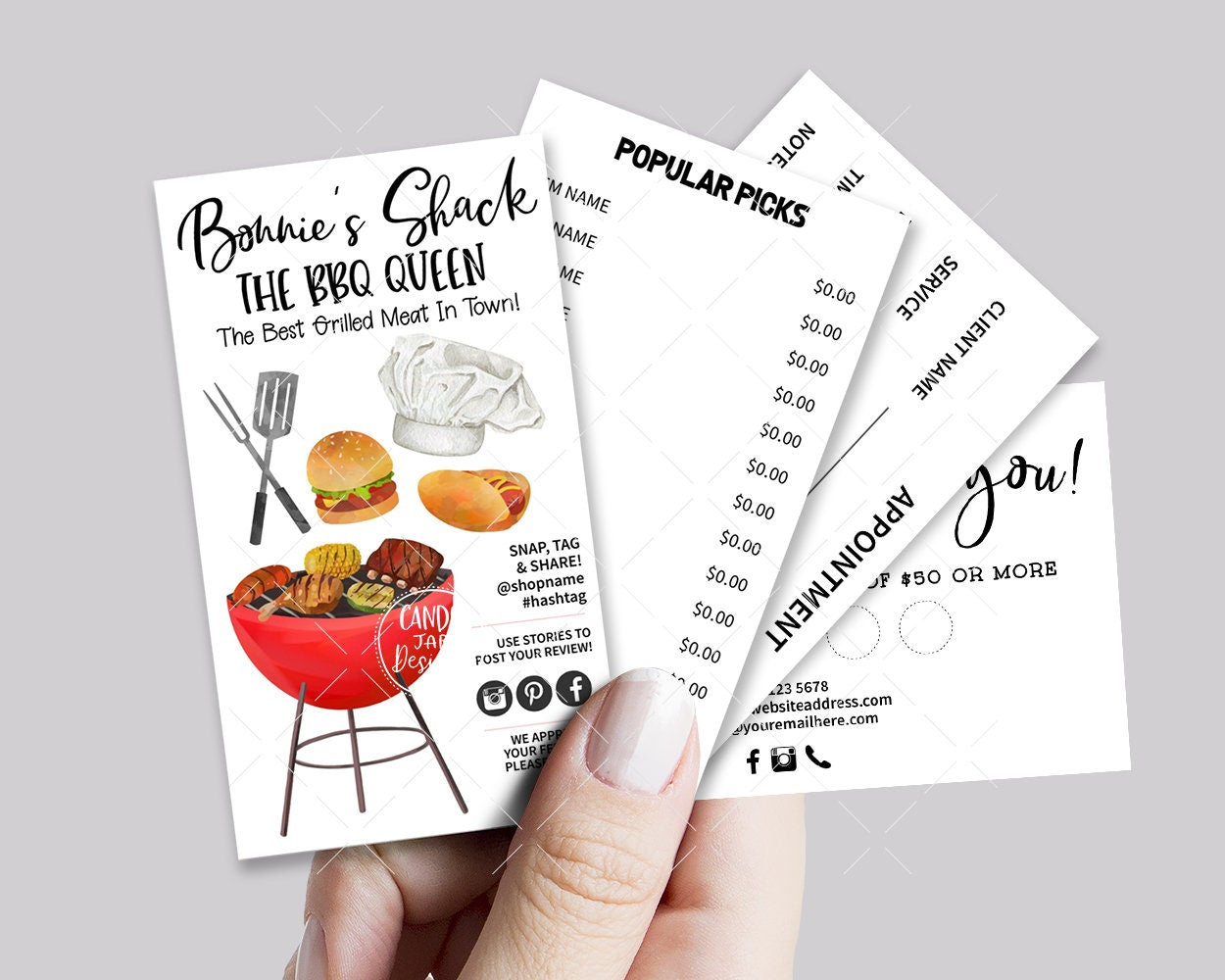 Business Card, Grill Restaurant, Barbecue Shack