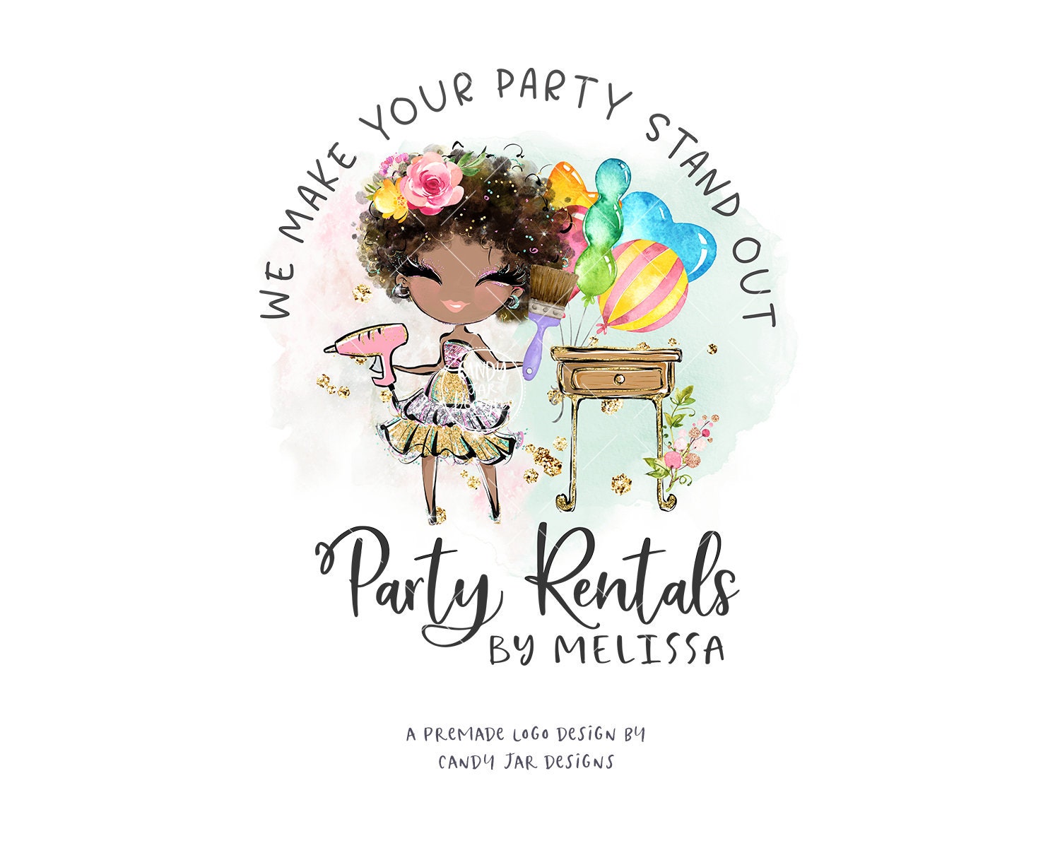 Party Rentals Logo, Business Events Planner