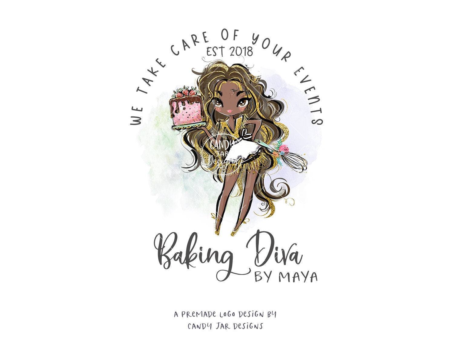 Baking Diva Logo, Bakery Girl