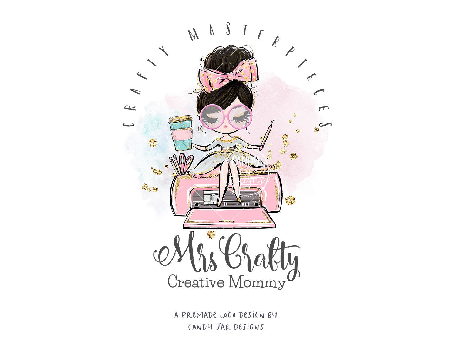Craft Girl Logo, Crafter, Coffee