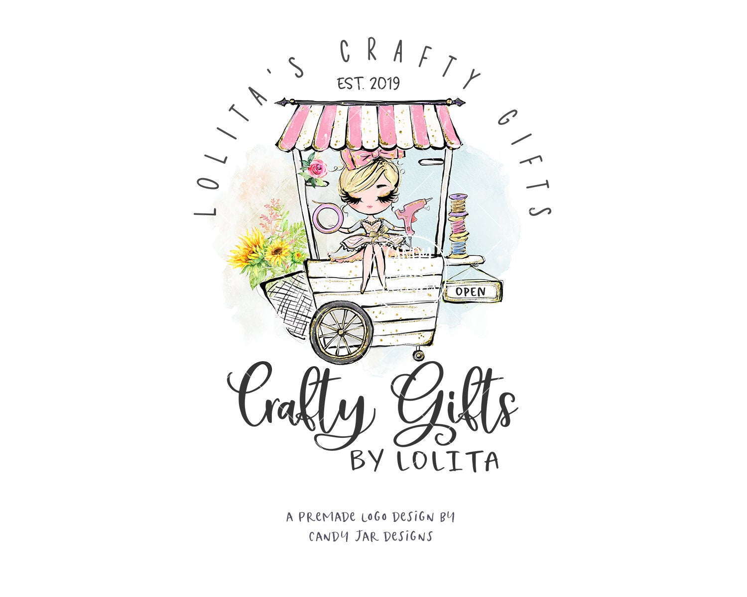 Craft Girl Logo, Vending Cart - Candy Jar Studios