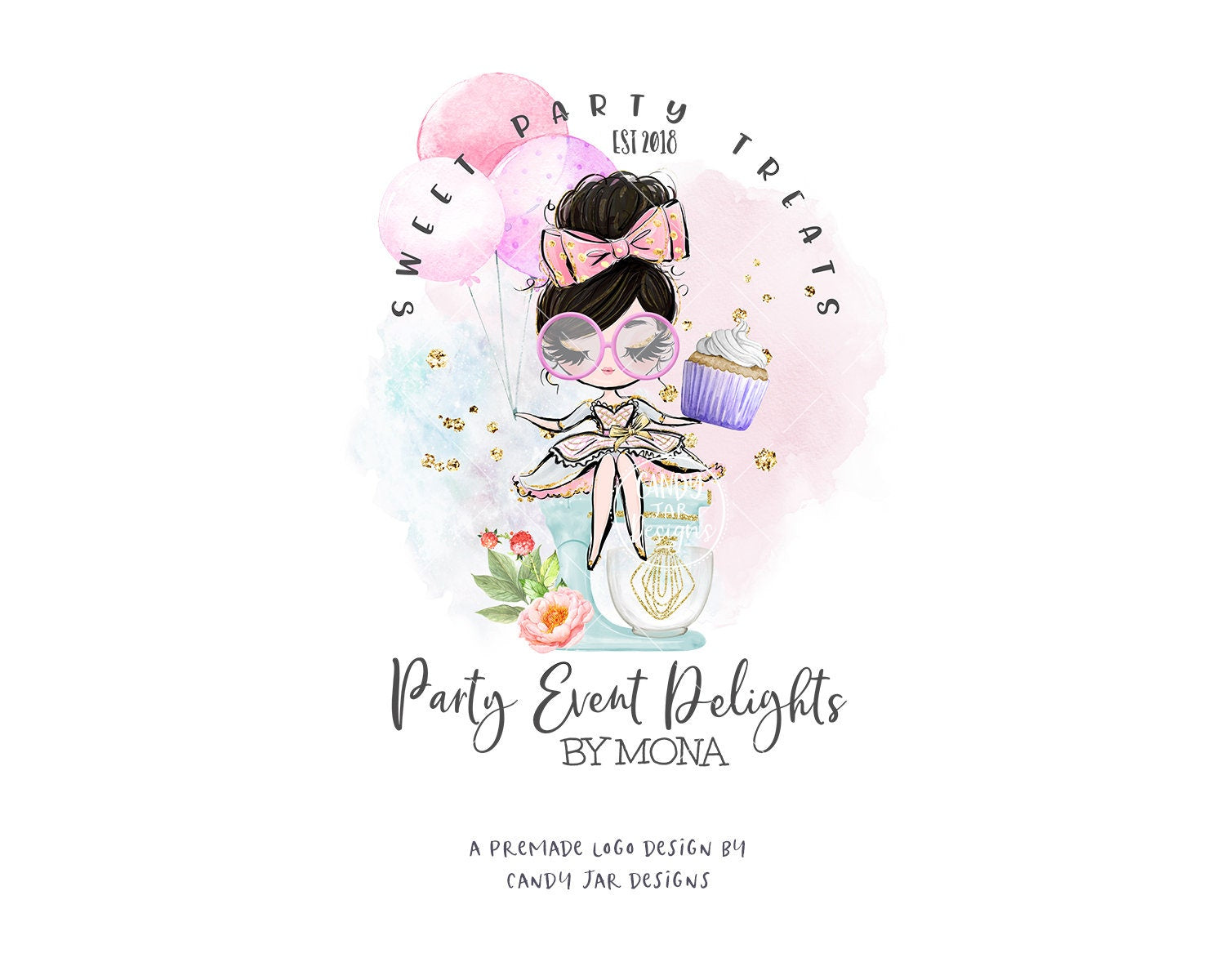 Party Events Bakery Logo, Cupcake Baking