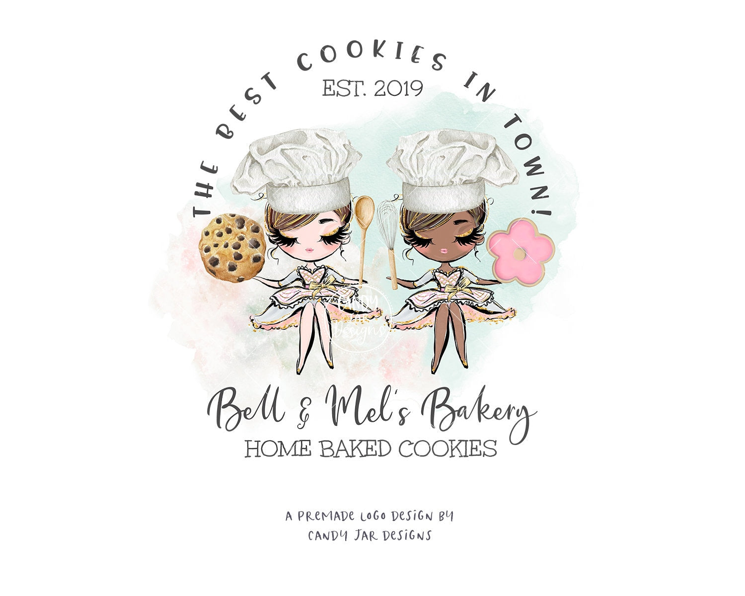 Bakery Friends Logo, Baking Besties, Cookies