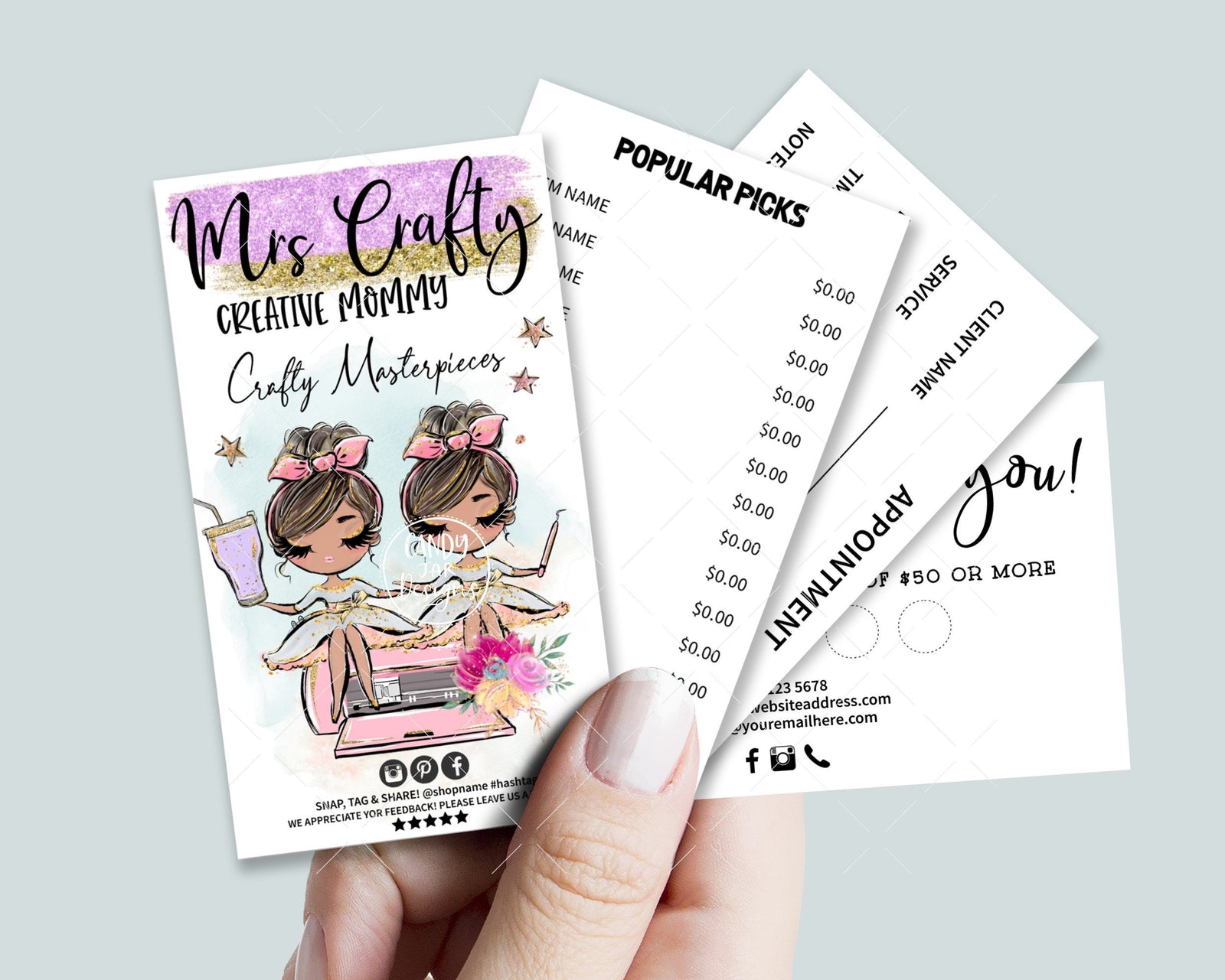 Handcrafter Sisters Business Card Set