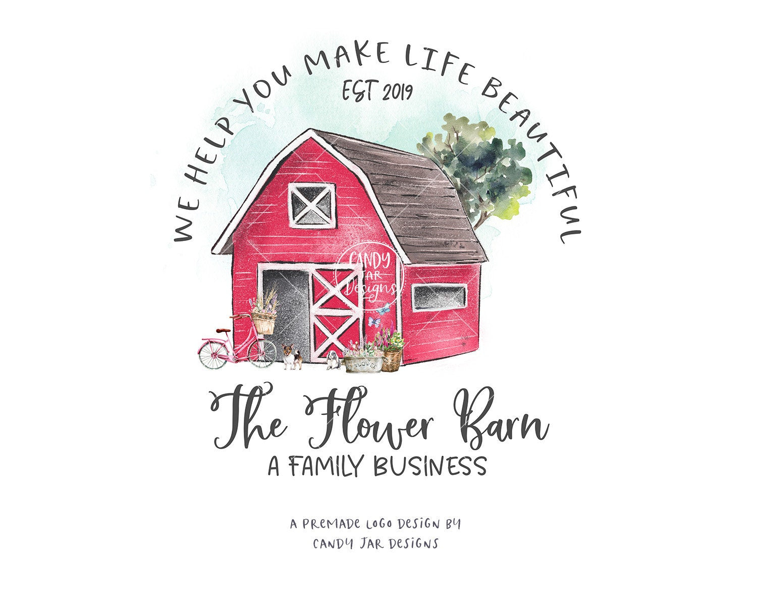 Red Farm Barn Logo, Family Farm