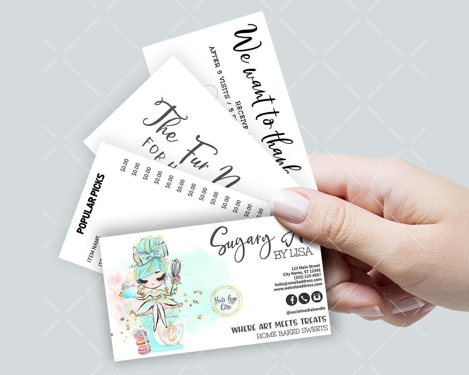 Sweets Baking Business Card Set