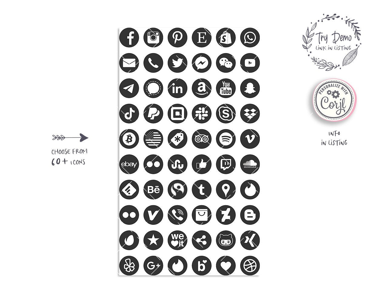 Blank Cookie Label Set, Polkadots, Editable PrintableCandyJarStudios