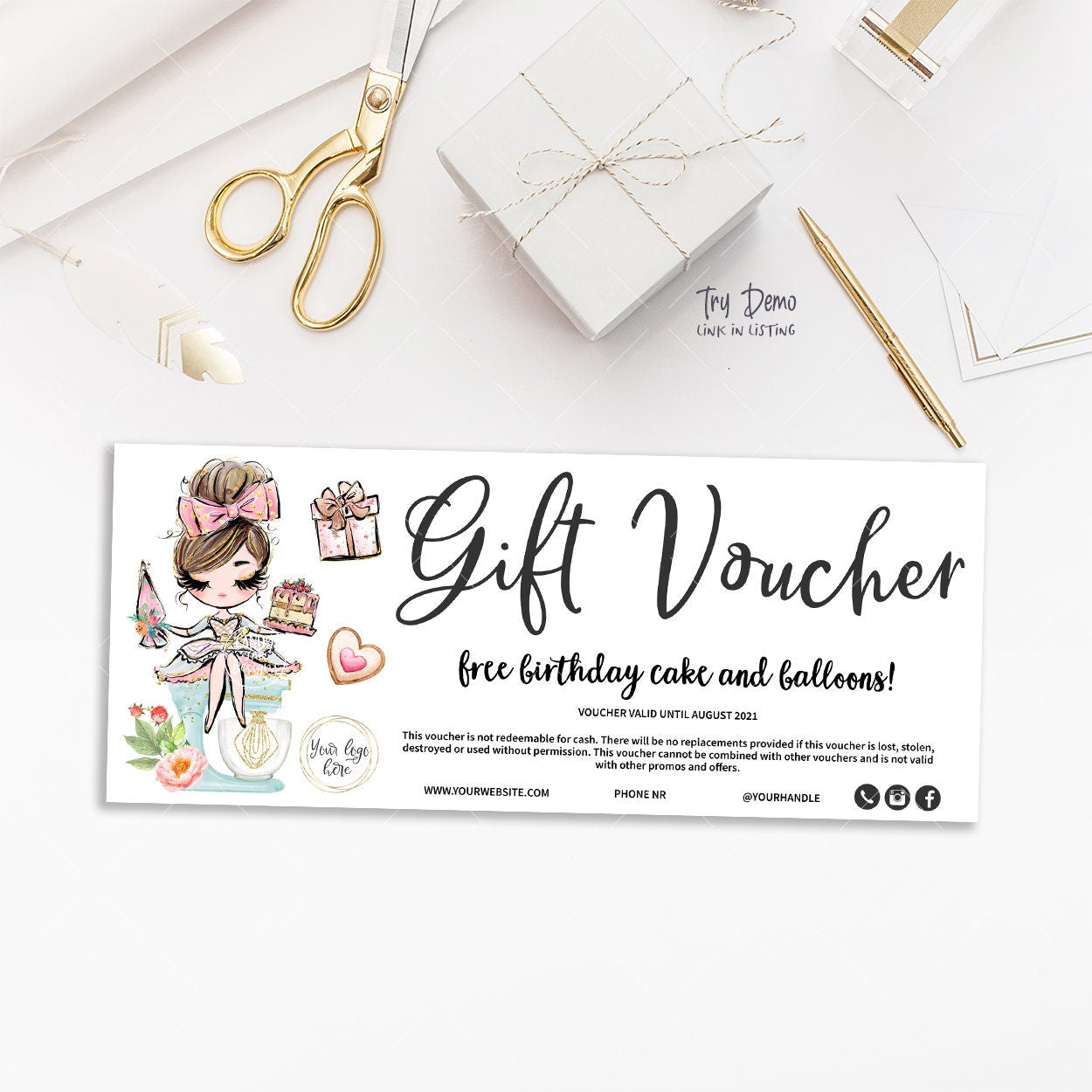Candles And Cake Birthday Gift Certificate Template - Happy Birthday Gift  Voucher PNG Transparent With Clear Background ID 188149 | TOPpng