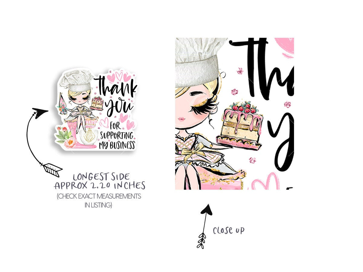 Pastry Baker Thank You Sticker - Candy Jar Studios