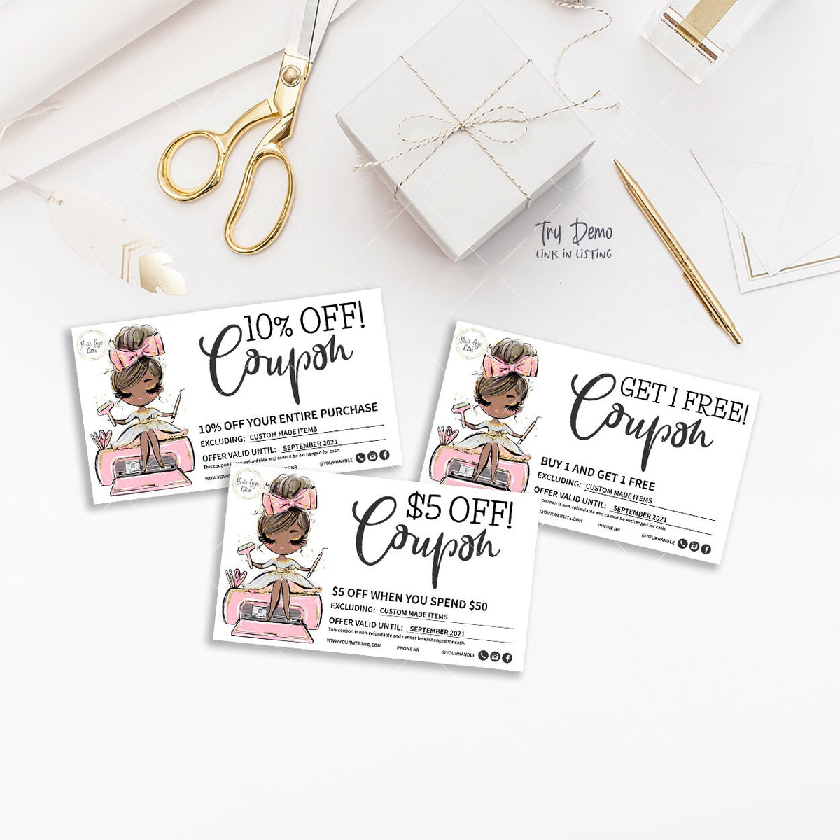 Handcrafter Business Coupons, Craft Shop Gift Cards