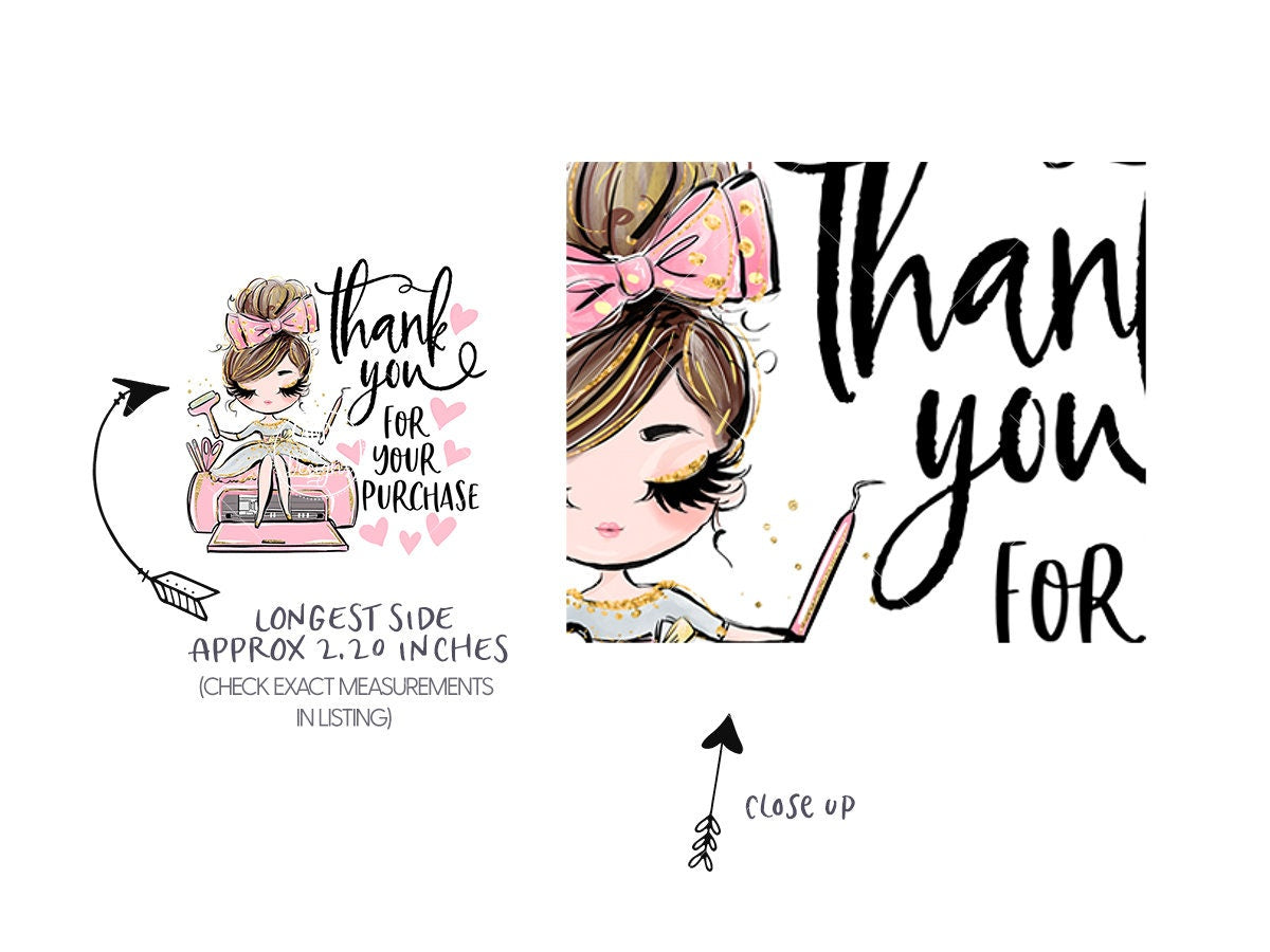 Handcrafter Thank You Sticker, Craft Business - Candy Jar Studios