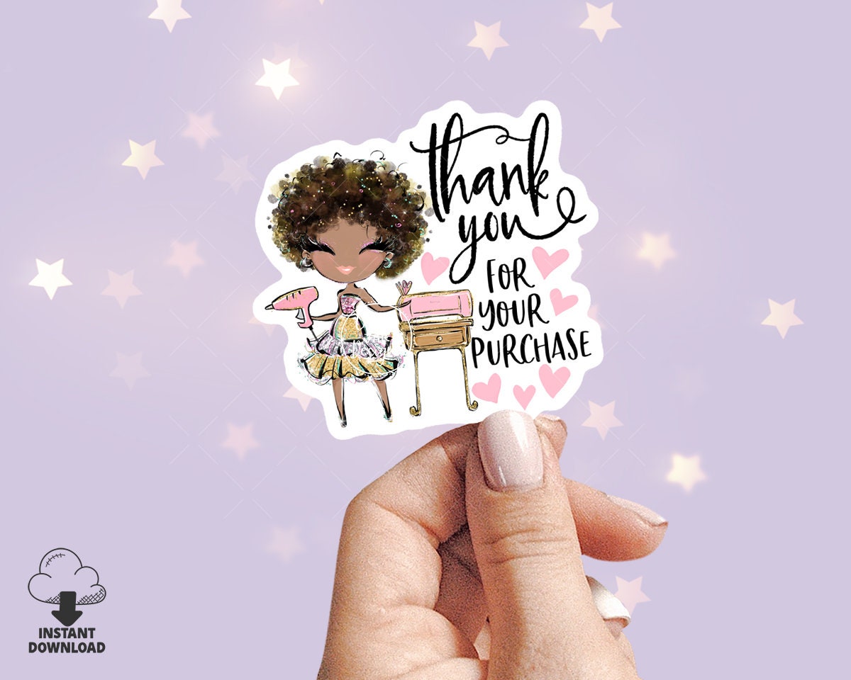 Handcrafter Thank You Sticker, Cricut Craft