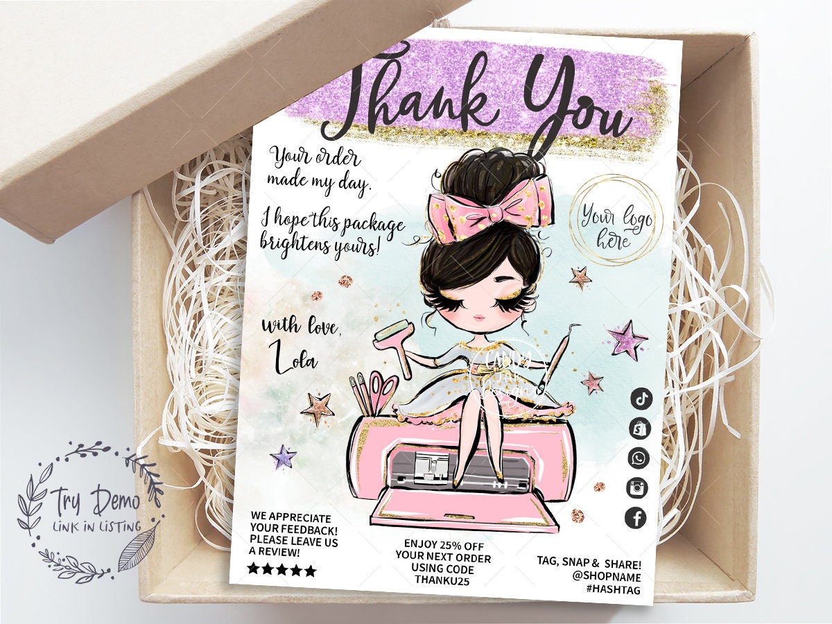 Handcrafter Thank You Insert Card