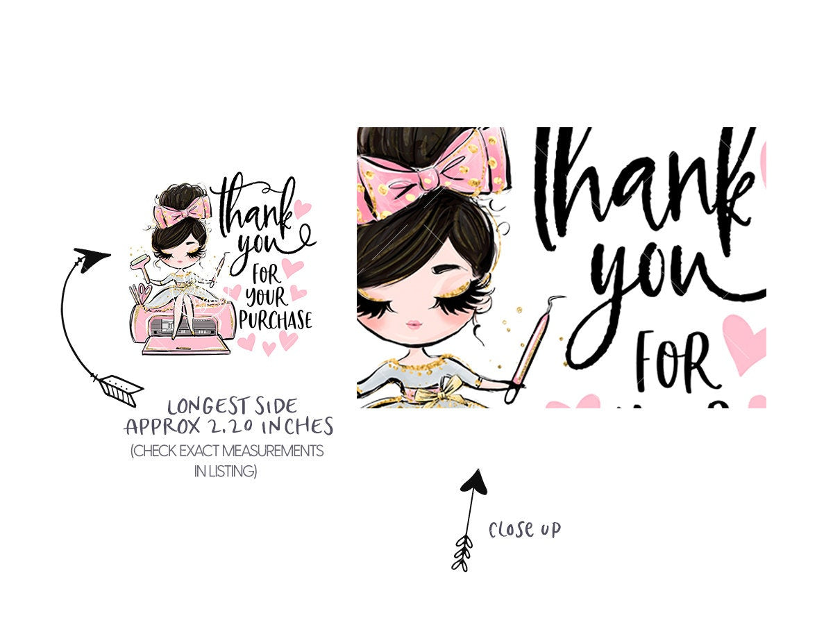 Handcrafter Thank You Sticker, Craft Business - Candy Jar Studios