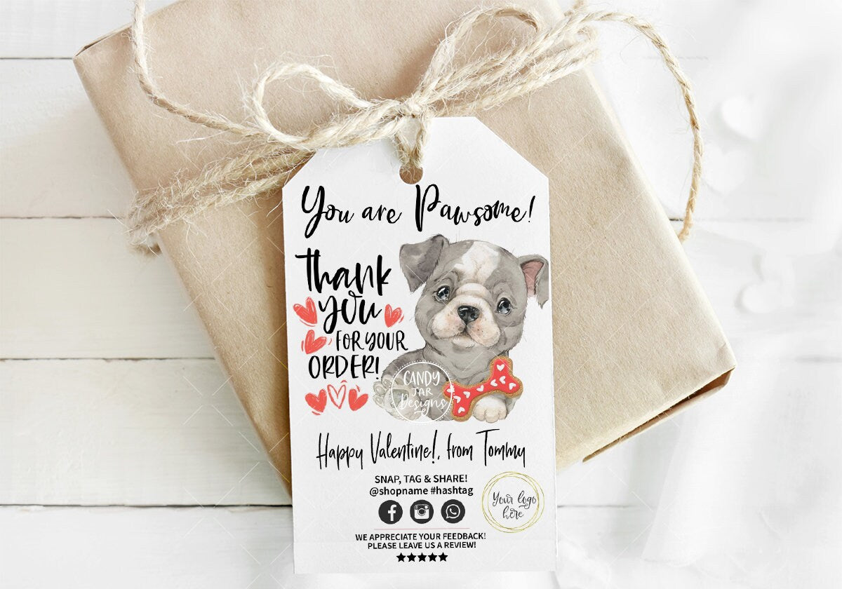 Dog Bakery Hang Tag, Pet Baking Tag, Bulldog