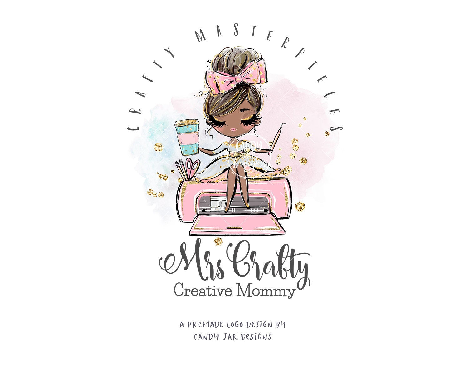 Craft Girl Logo, Crafter, Coffee