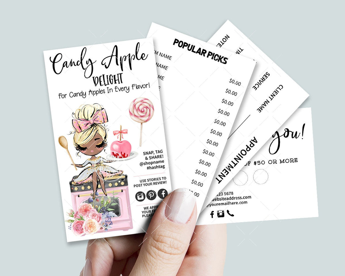 Candy Apple Business Card Set