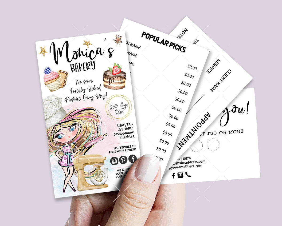 Bakery Business Card Set, Pastry Chef