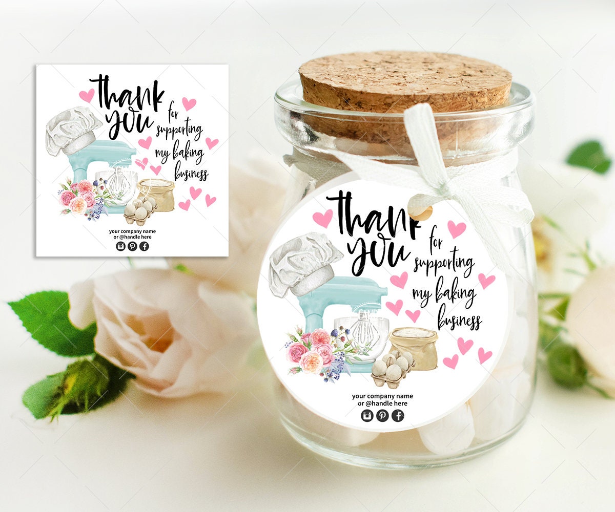 Bakery Thank You Hang Tag, Kitchen Mixer - Candy Jar Studios