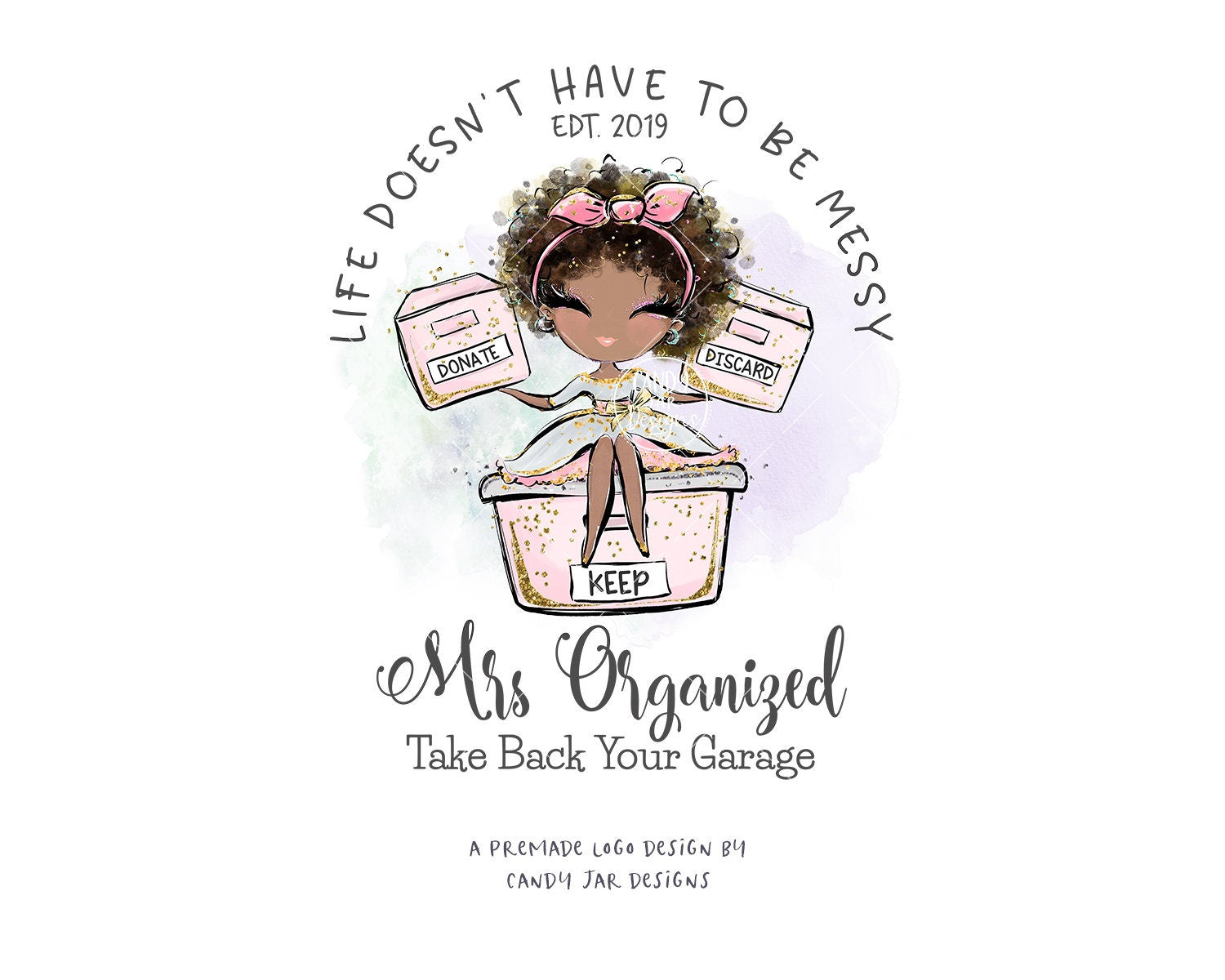 Professional Organizer Logo, Organizing Girl