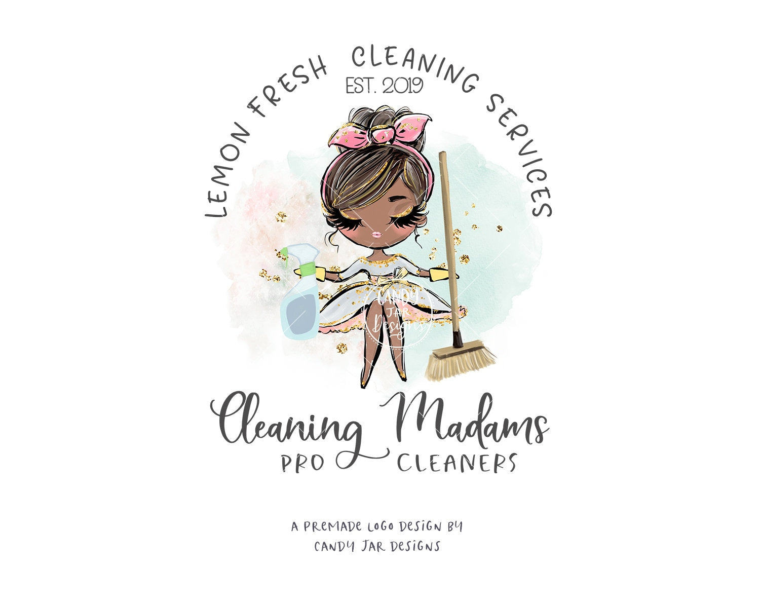 Cleaning Logo, Cleaning Girl