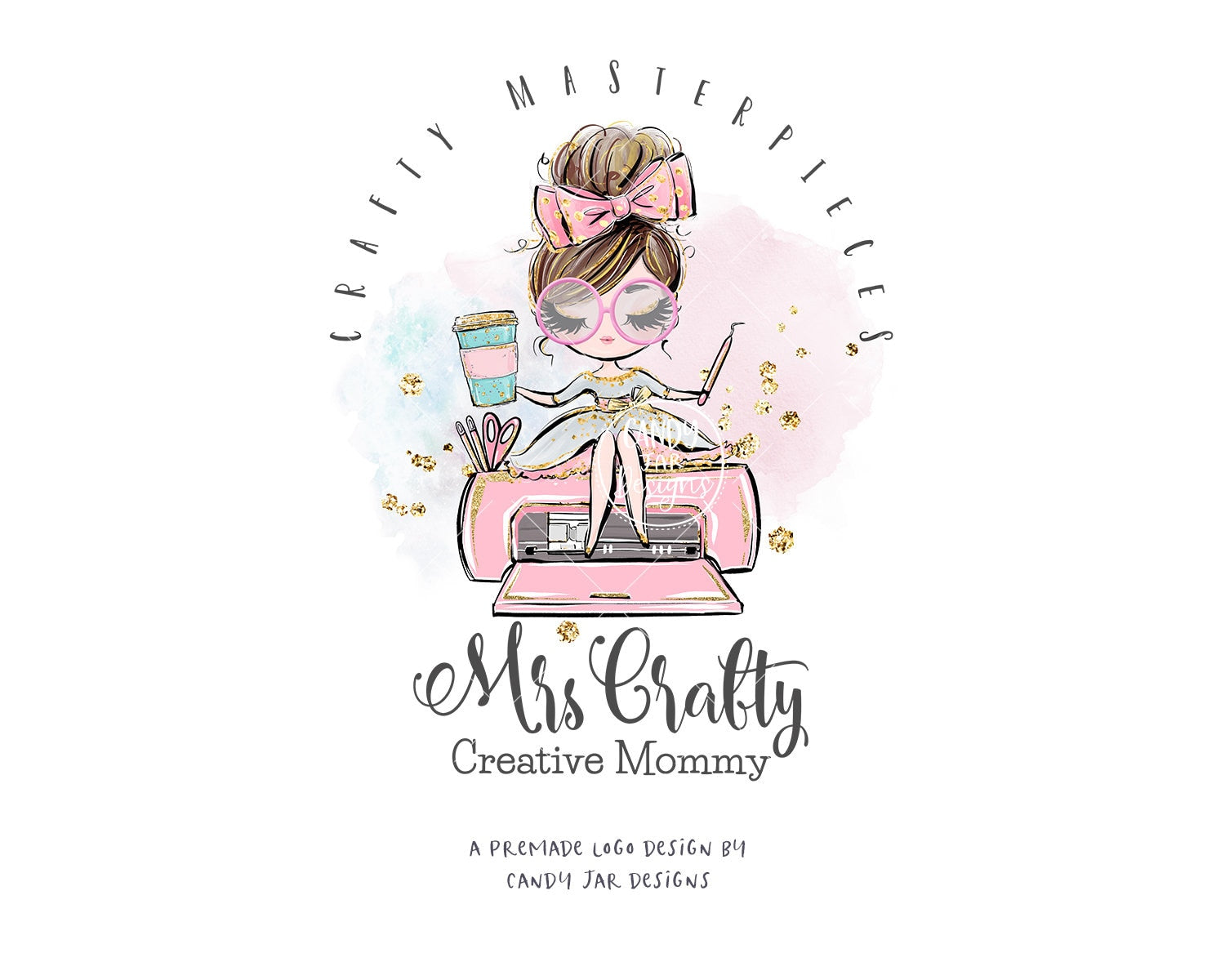 Craft Girl Logo, Crafter, Coffee