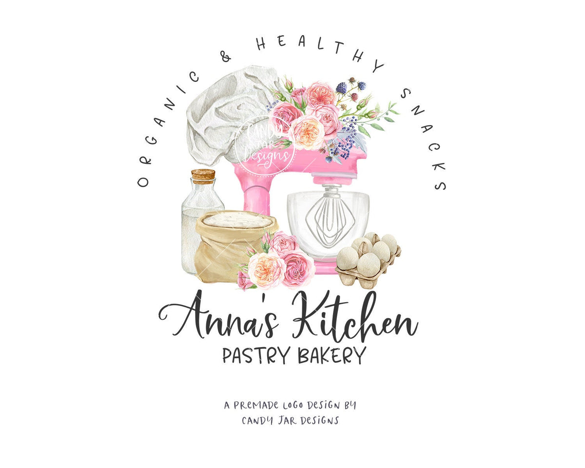 Kitchen Mixer Logo, Bakery Farmhouse Logo