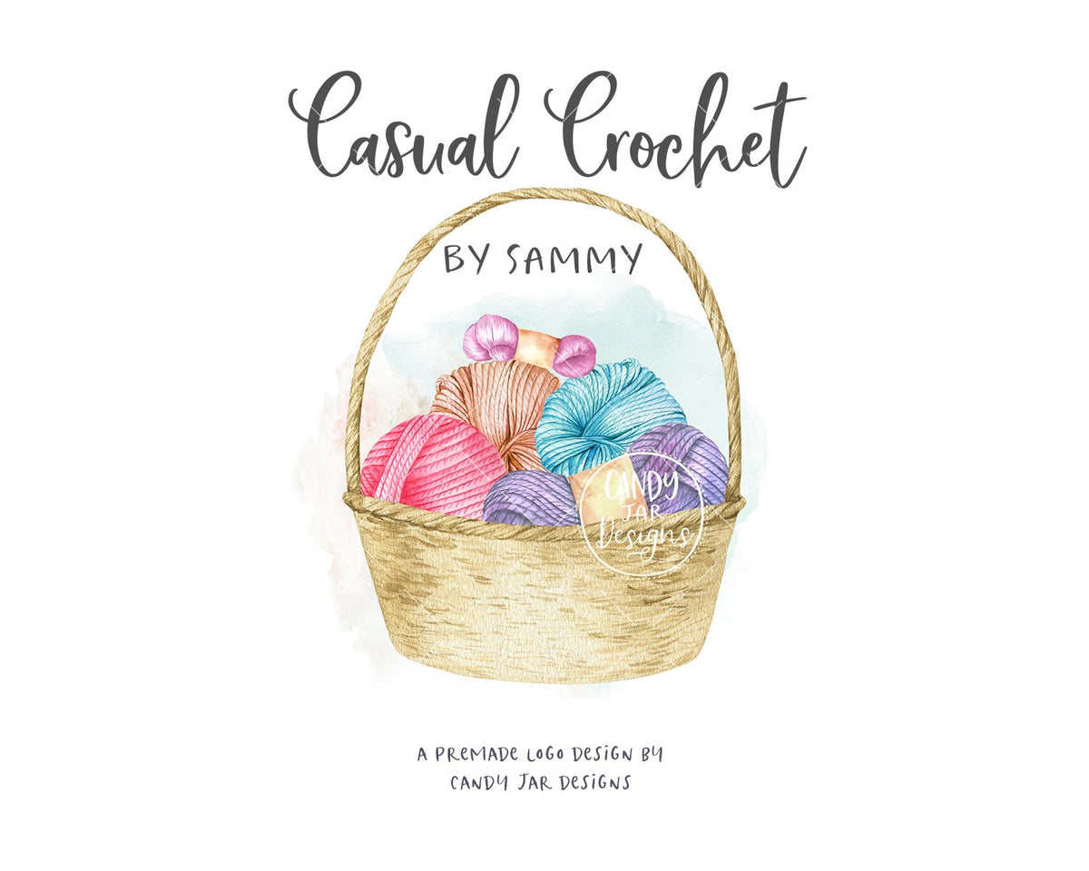 Crochet Logo, Knitting &amp; Yarn Basket