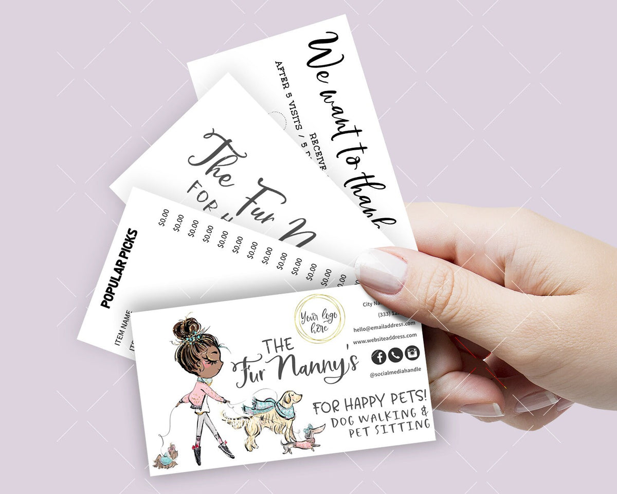 Dog Walking Business Card Set, Pet Sitting