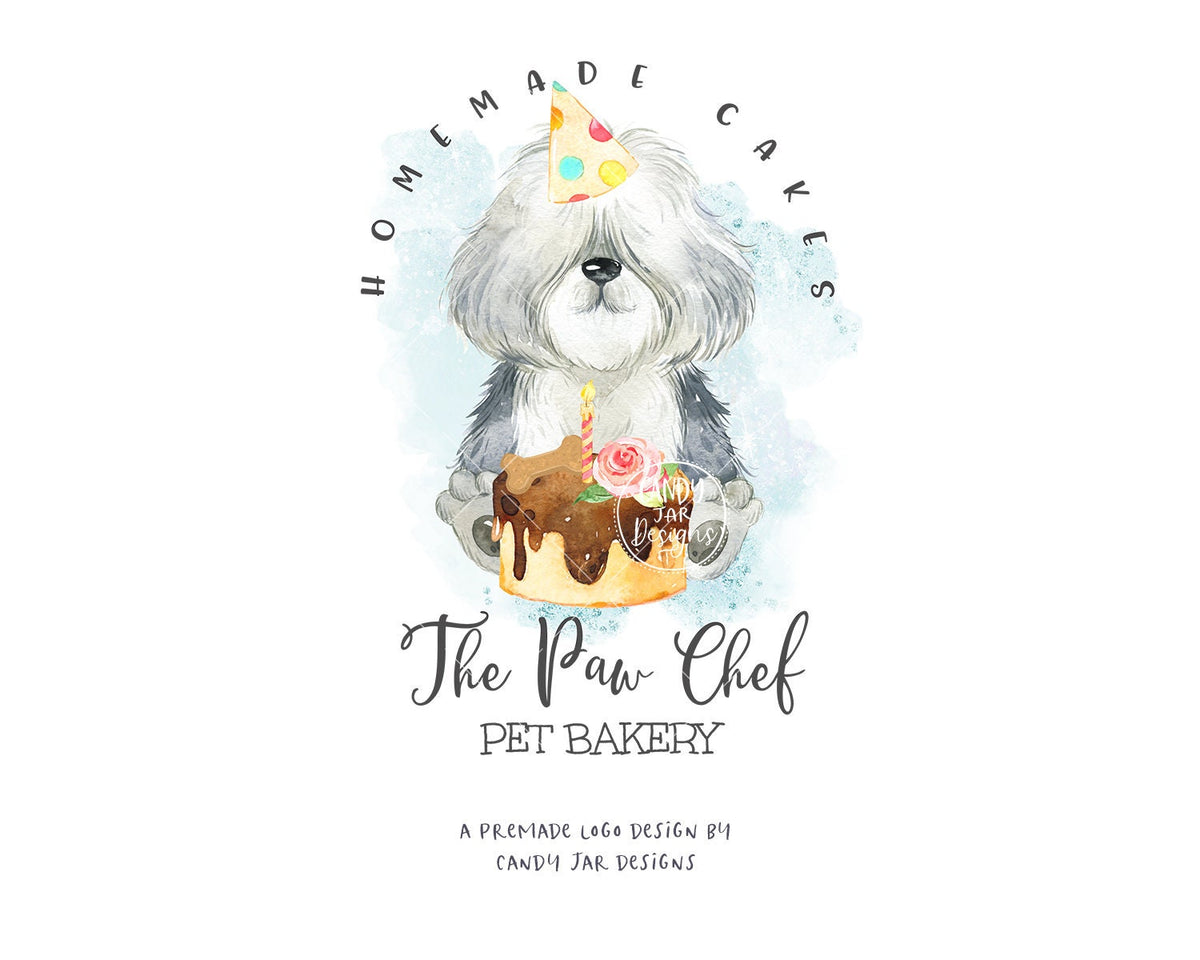 Dog Bakery Logo, Old English Sheep Dog