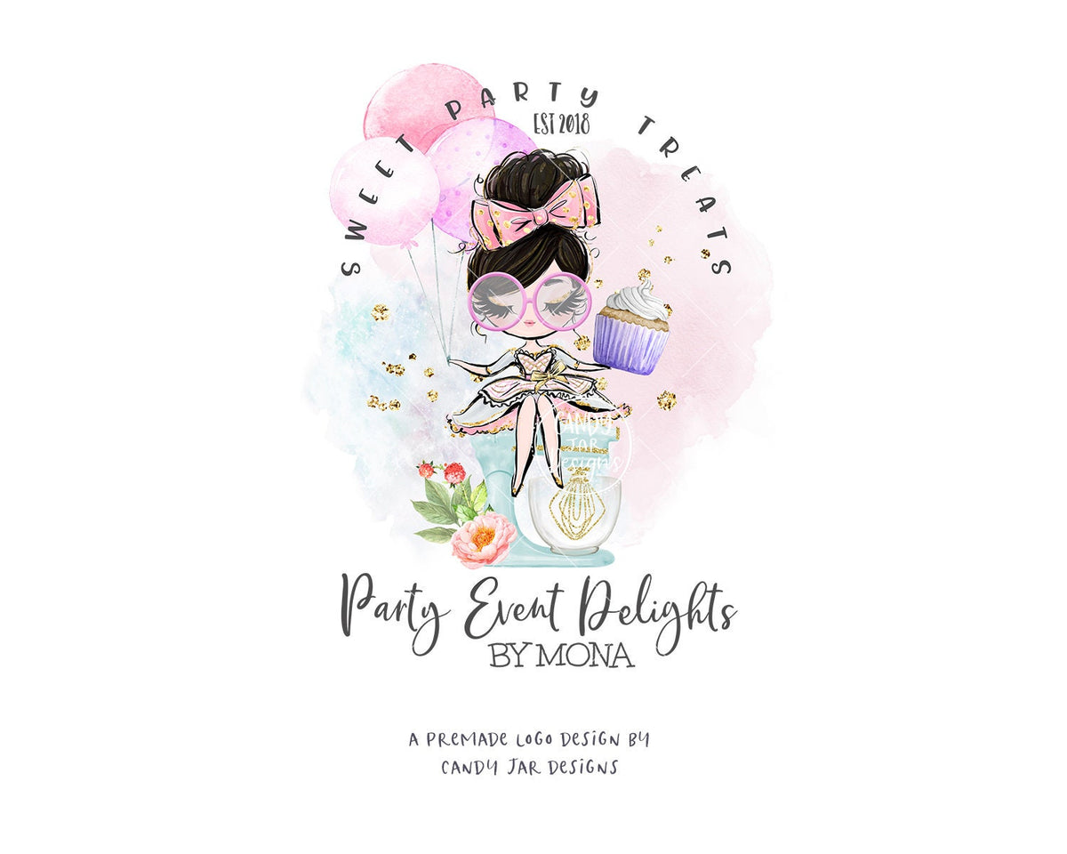 Party Events Bakery Logo, Cupcake Baking