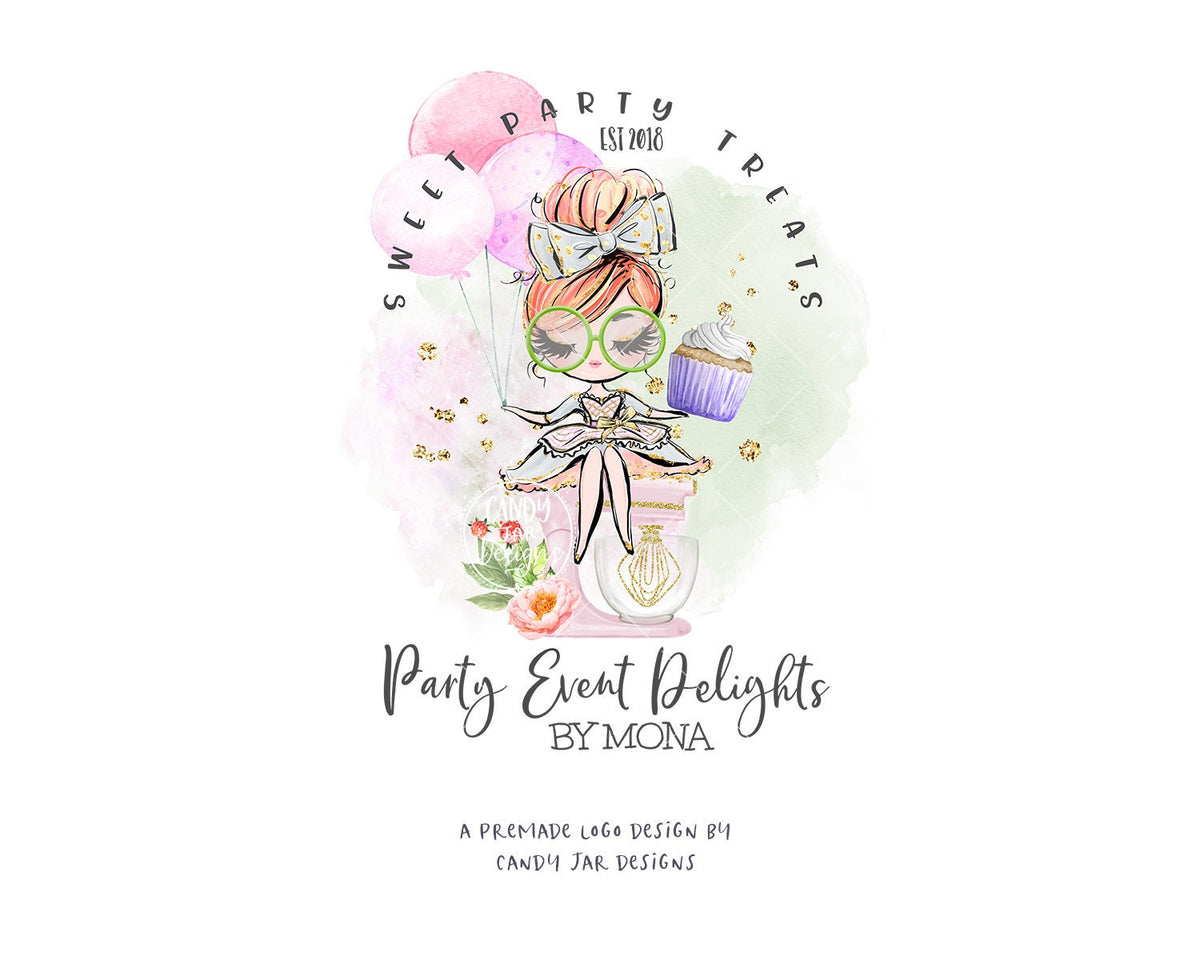 Party Events Bakery Logo, Cupcake Baking