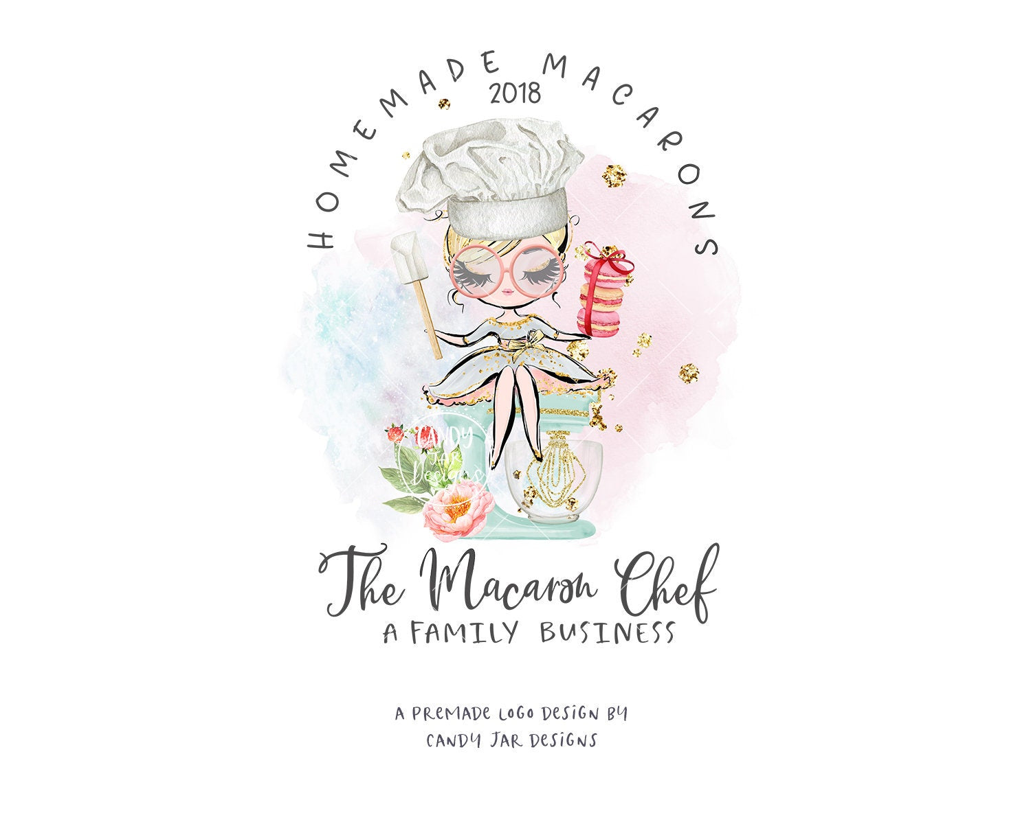 Macaron Baker Logo, Sweet Treats