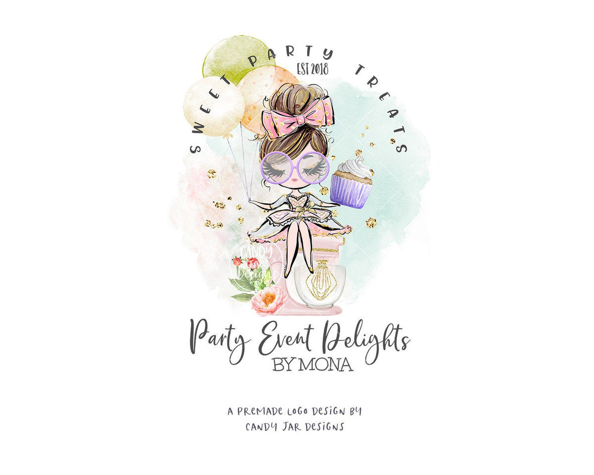 Party Events Bakery Logo, Cupcake Baking