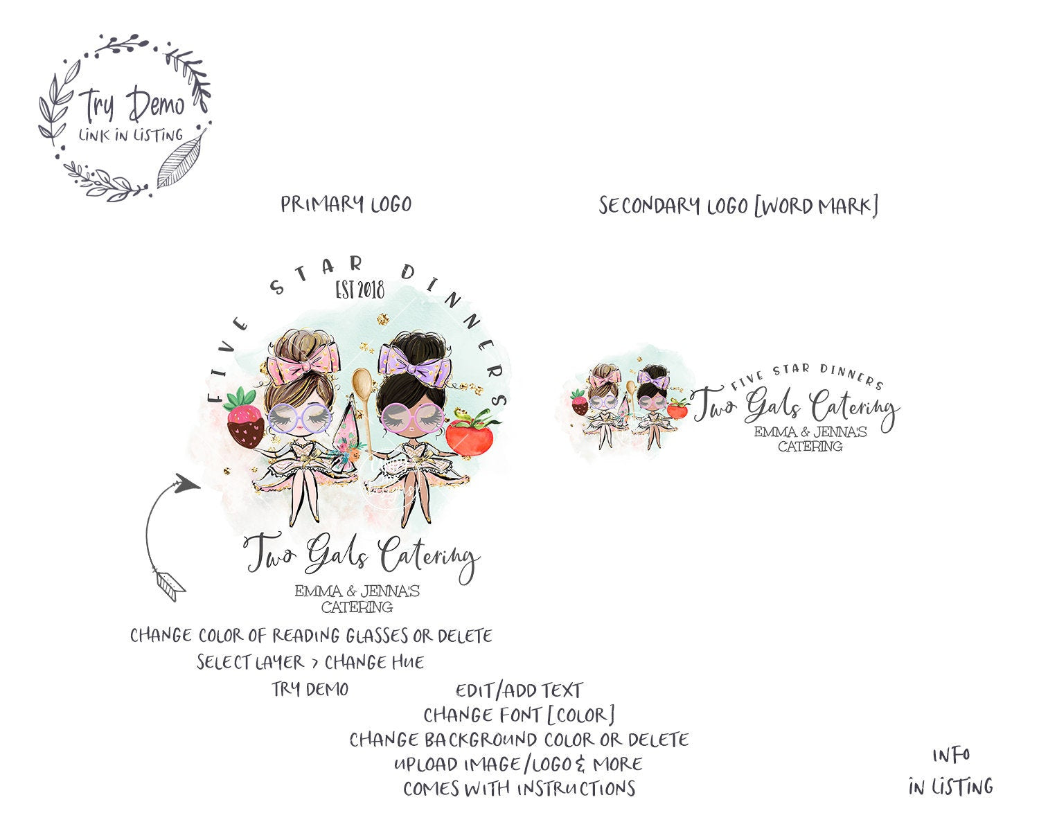 Catering Sisters Logo, Besties